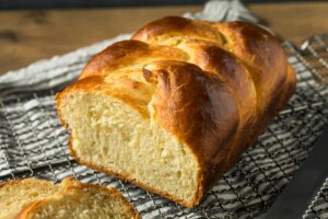 Homemade Baked Braided Brioche Bread